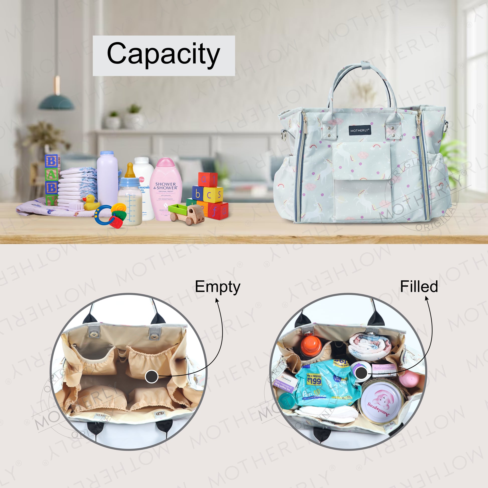 Motherly Womens Stylish Diaper Bag Mummy Bag Handbag - MOTHERLY