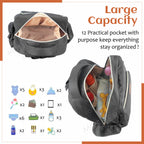 Motherly Solid Color Diaper Bag for Mothers for Travel, Maternity Bag for Newborn Baby, Mothers Travelling Bag, Multiple Pocket Water Resistant Baby Bag, Hospital Bag for moms with Offers - MOTHERLY