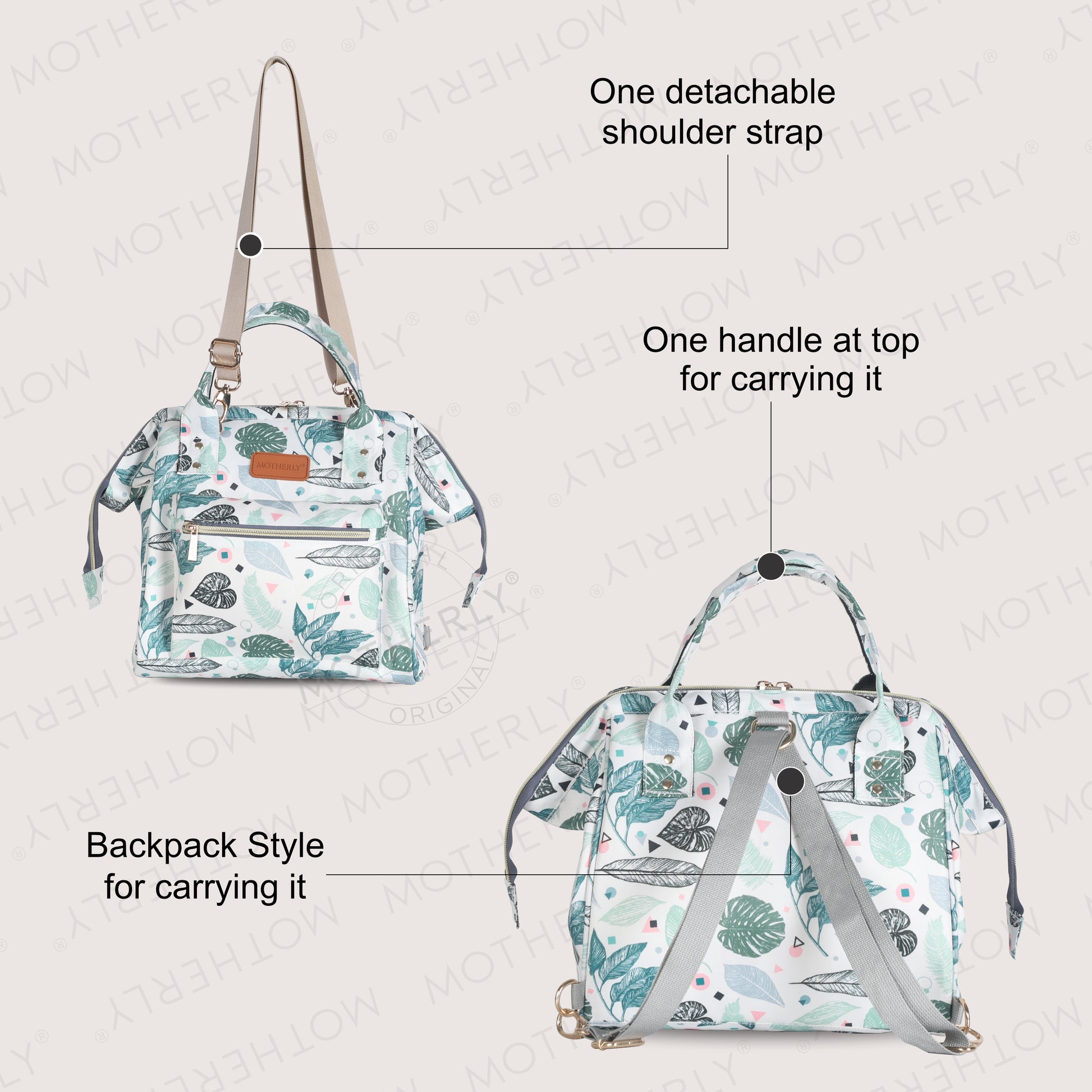 Motherly Nano Diaper Bag for Mothers | Small Diaper handbag for mom for Travel
