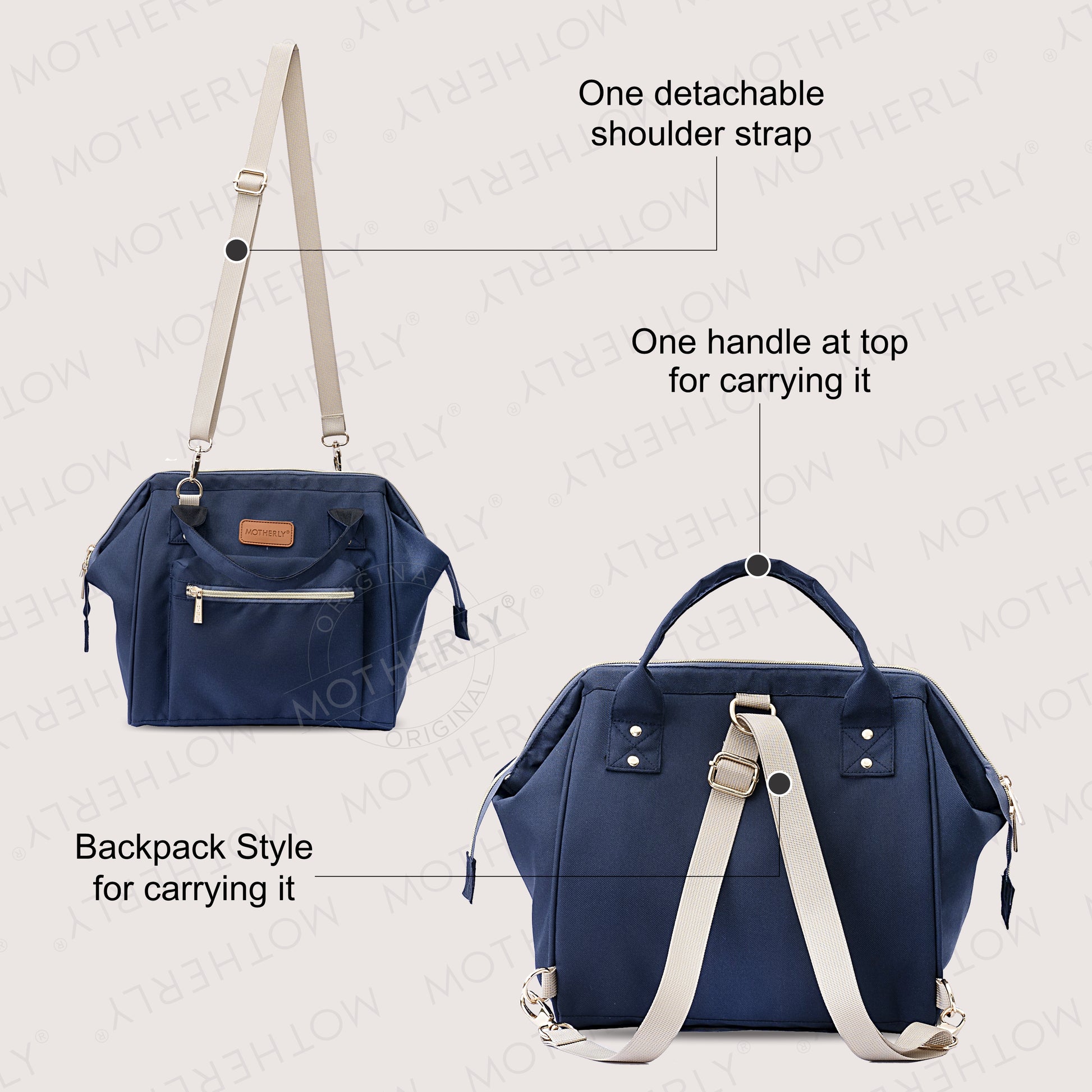 Motherly Nano Diaper Bag for Mothers | Small Diaper handbag for mom for Travel