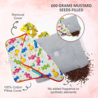 Motherly Mustard Seeds (Coated with Neem Oil) Pillow for Newborn Baby | Cotton Round Head Shaping Baby Pillow | Gifting 0-12 Months - MOTHERLY