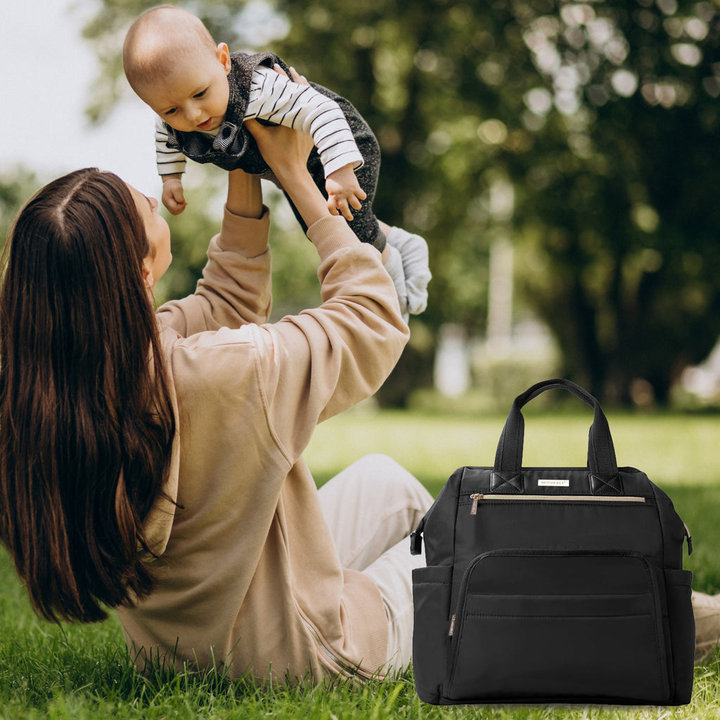 Motherly Evoke Diaper Bag for Mothers for Travel, Maternity Bag for Newborn Baby, Mother Travelling Bag, Multiple Pocket Water Resistant Hospital Bag for moms with Warranty & Offers - MOTHERLY