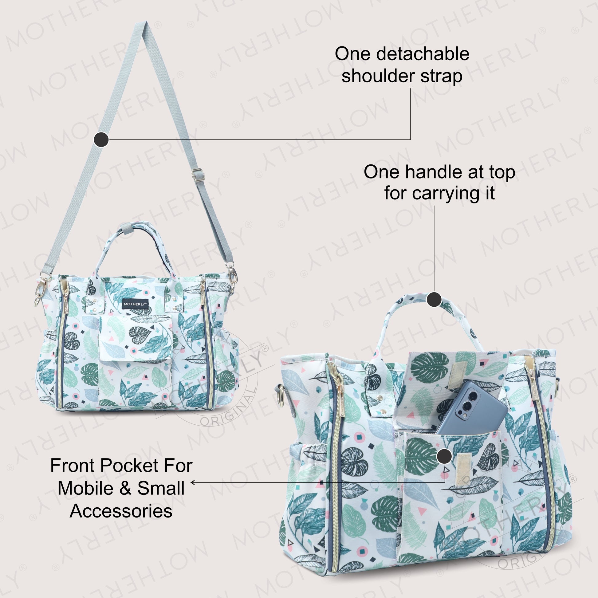 Motherly Womens Stylish Diaper Bag Mummy Bag Handbag - MOTHERLY