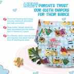 Motherly Newborn Baby Reusable Cloth Diapers, Infant Diaper Nappies Pack of 2 - MOTHERLY