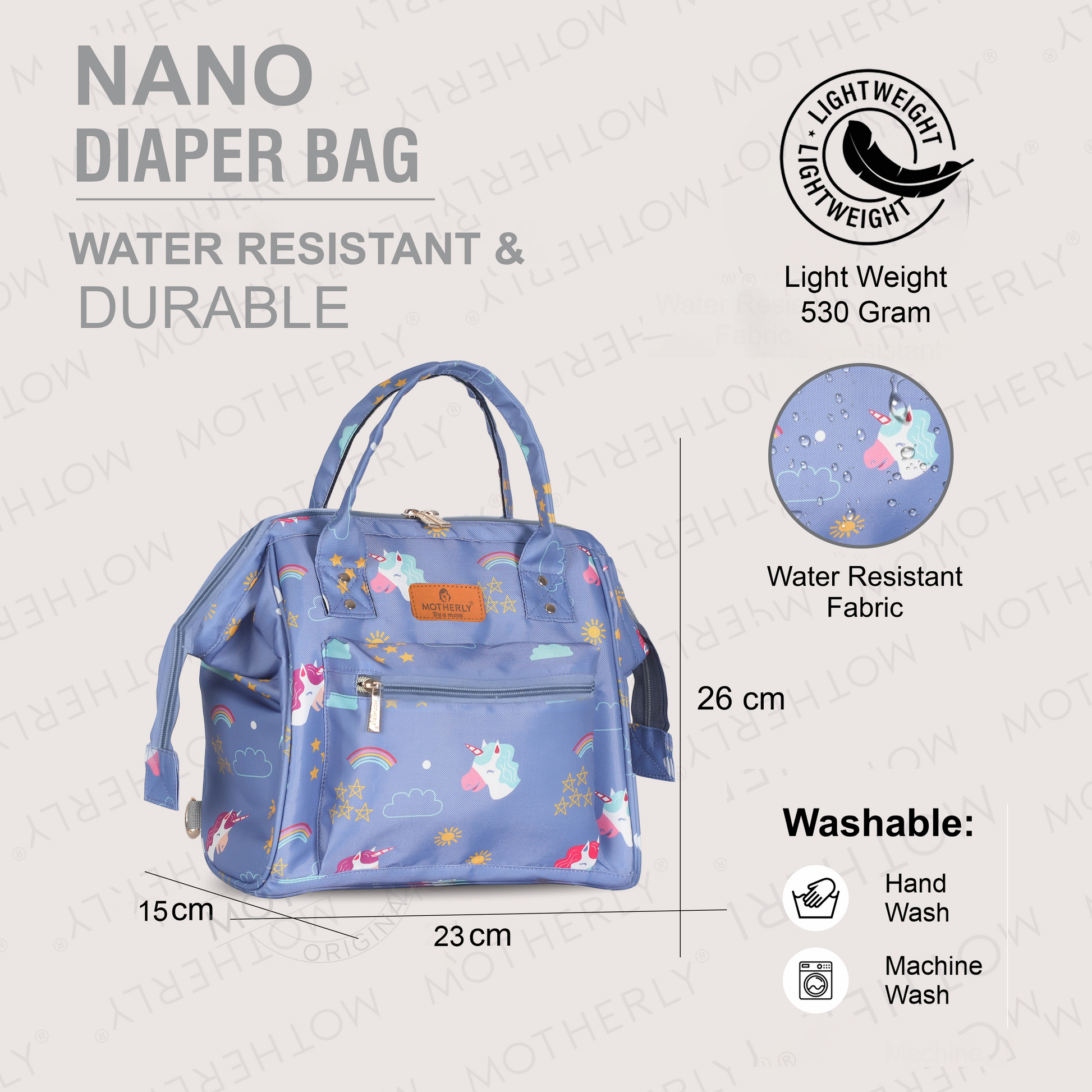 Motherly Nano Diaper Bag for Mothers | Small Diaper handbag for mom for Travel