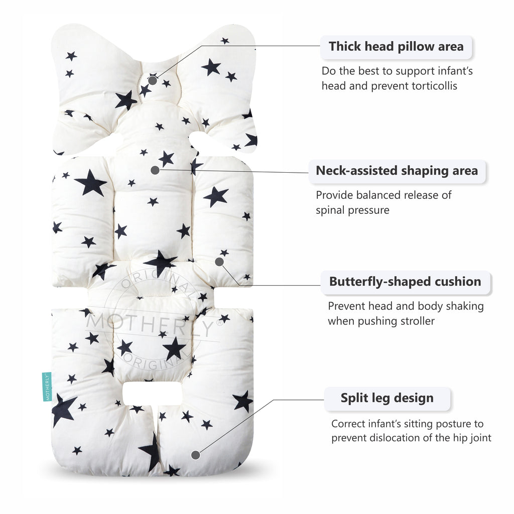 Motherly Baby Stroller Seat Cushion for Strollers, Car Seat & Chair, Breathable, Multi-purpose All-in-one Infant Carriage Cushion, High Chair Seat Cushion, Push Chair Stroller Cushion - MOTHERLY