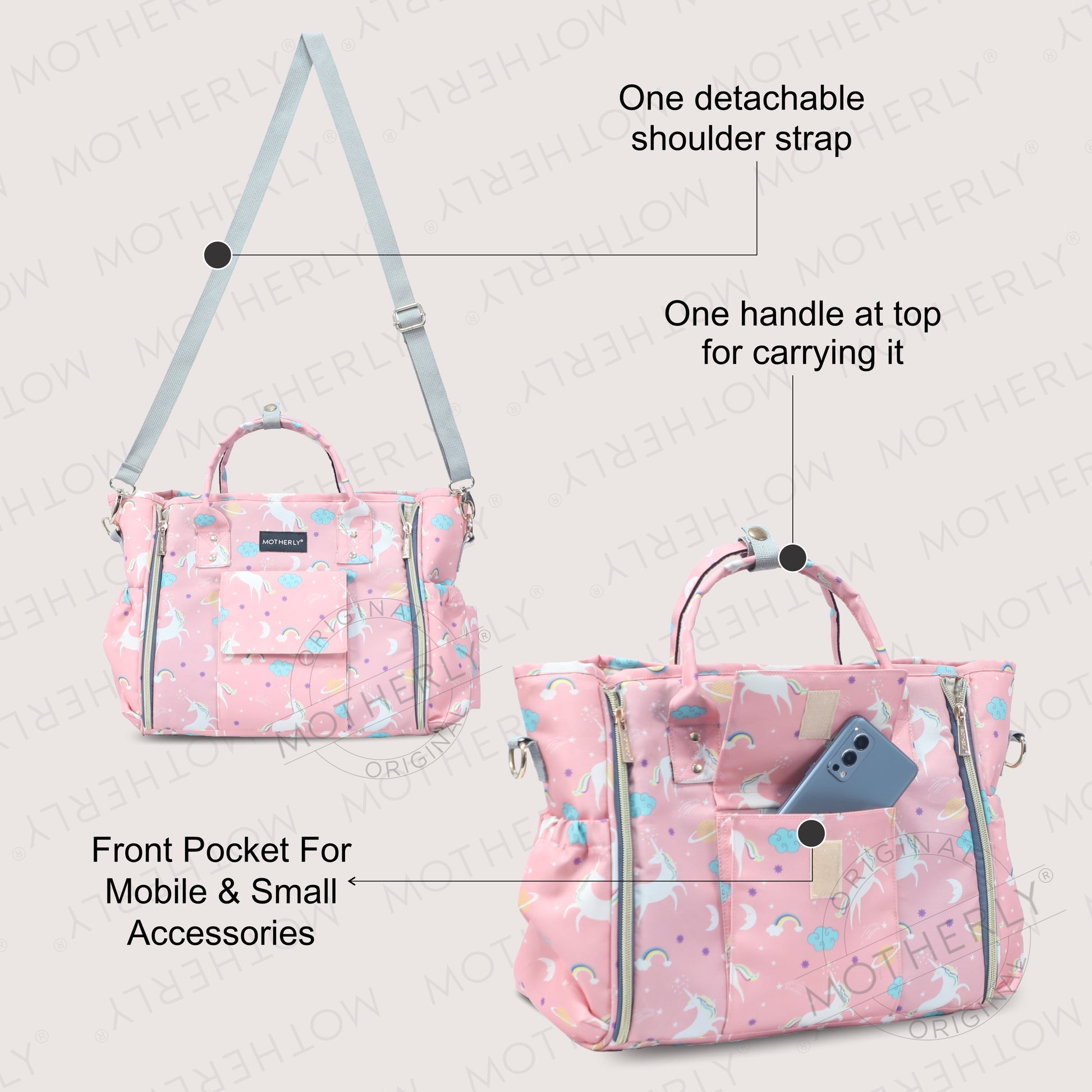 Motherly Womens Stylish Diaper Bag Mummy Bag Handbag - MOTHERLY