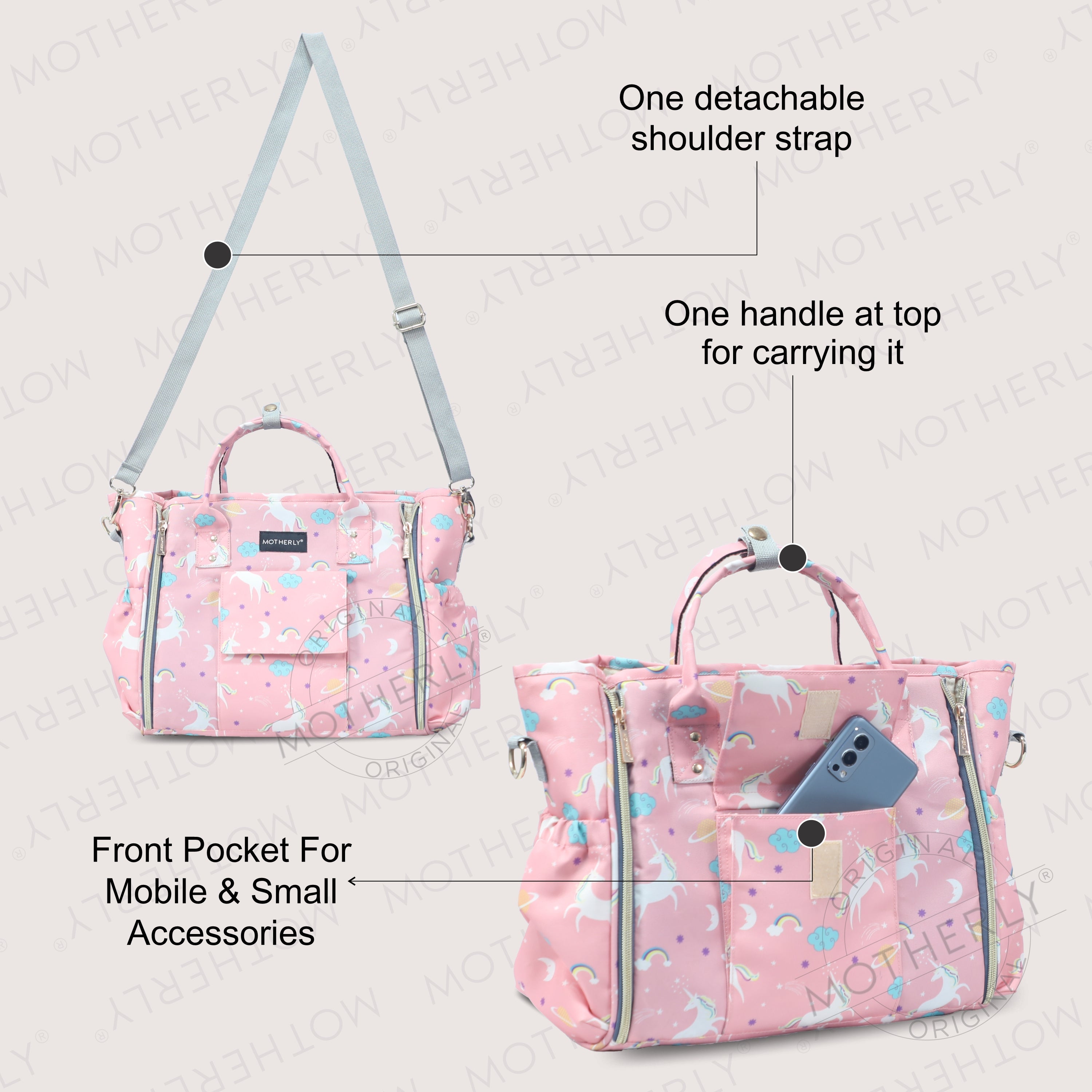 Motherly Womens Stylish Diaper Bag Mummy Bag Handbag - MOTHERLY