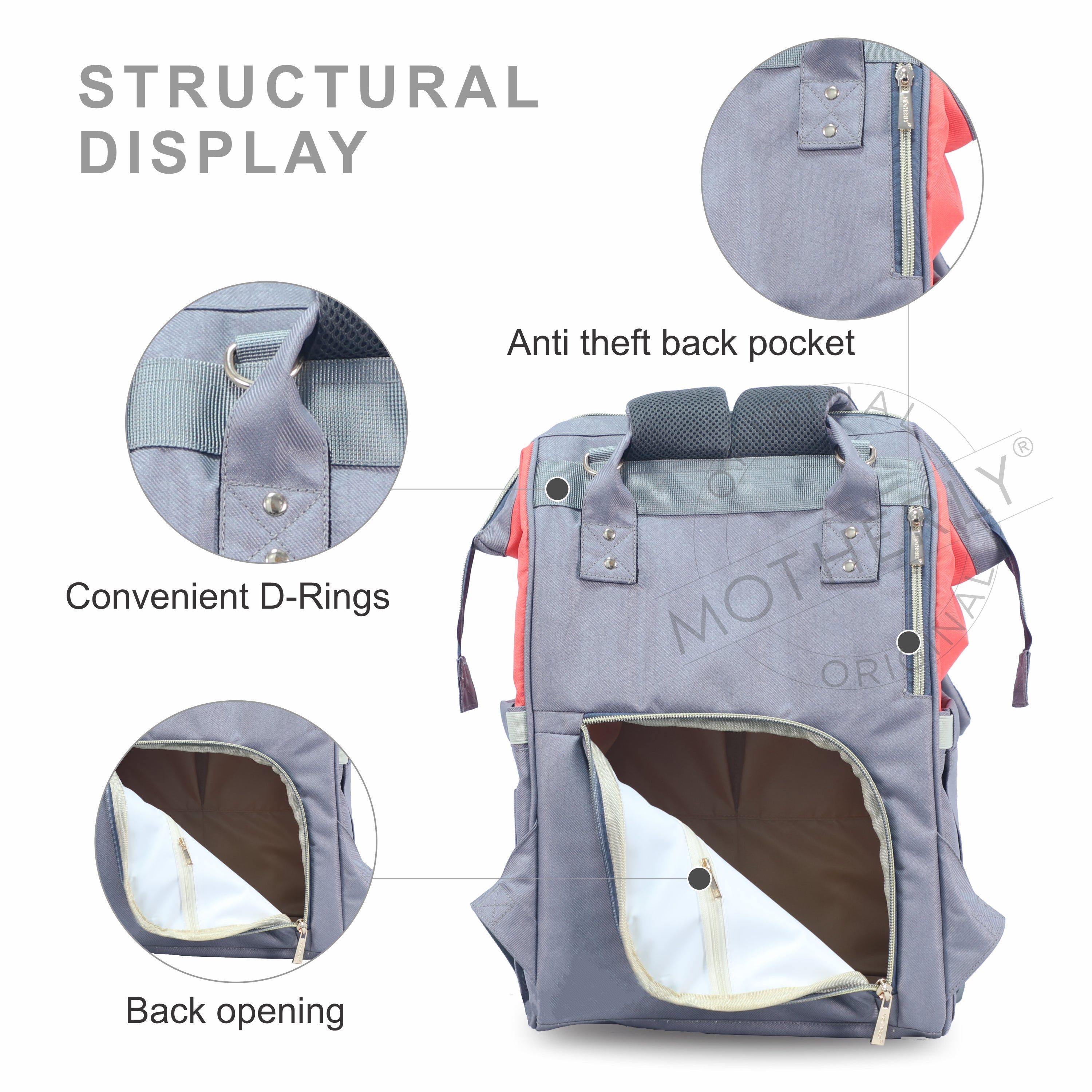 Motherly Everyday Stylish Babies Diaper Bags for Mothers |6 Month Warranty - MOTHERLY