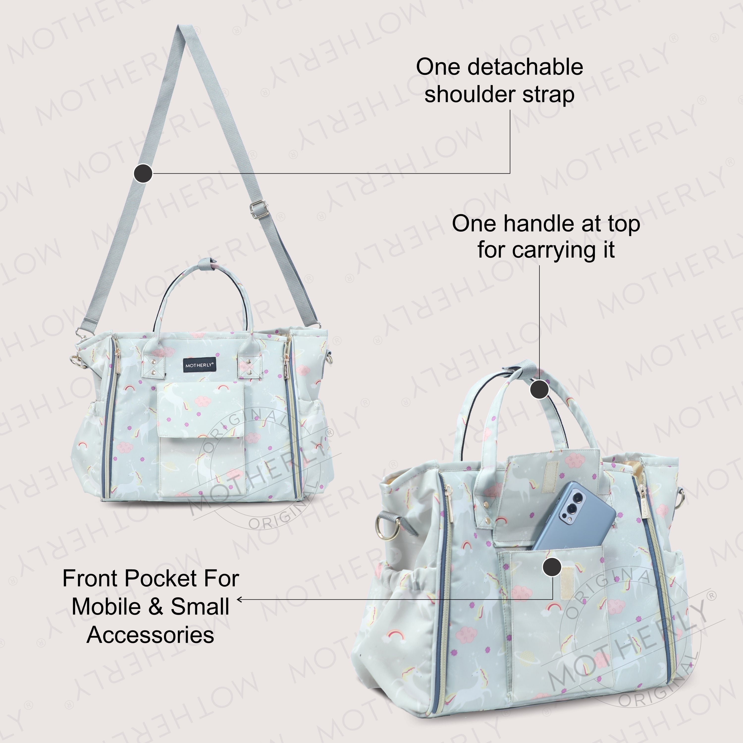 Motherly Womens Stylish Diaper Bag Mummy Bag Handbag - MOTHERLY