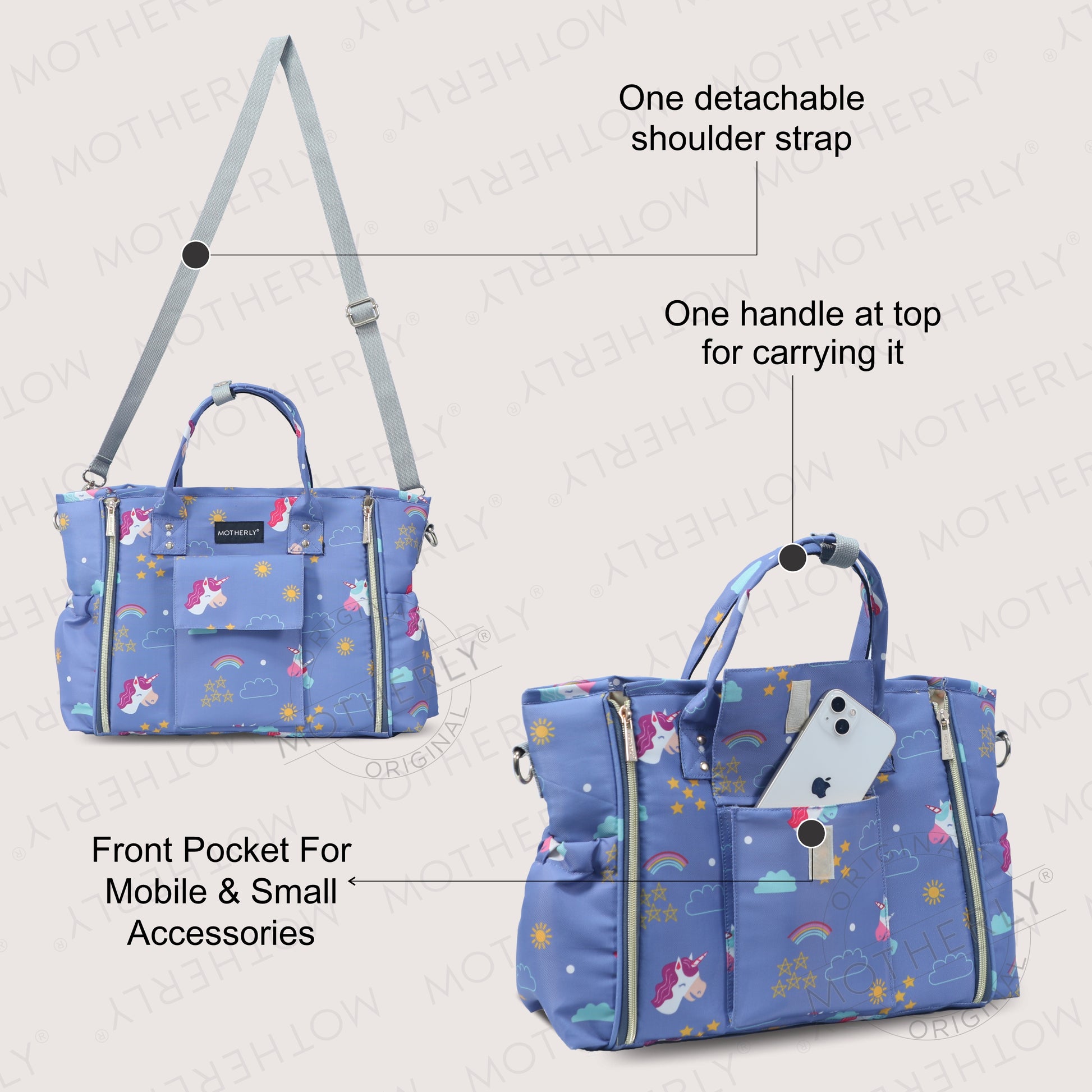 Motherly Womens Stylish Diaper Bag Mummy Bag Handbag - MOTHERLY