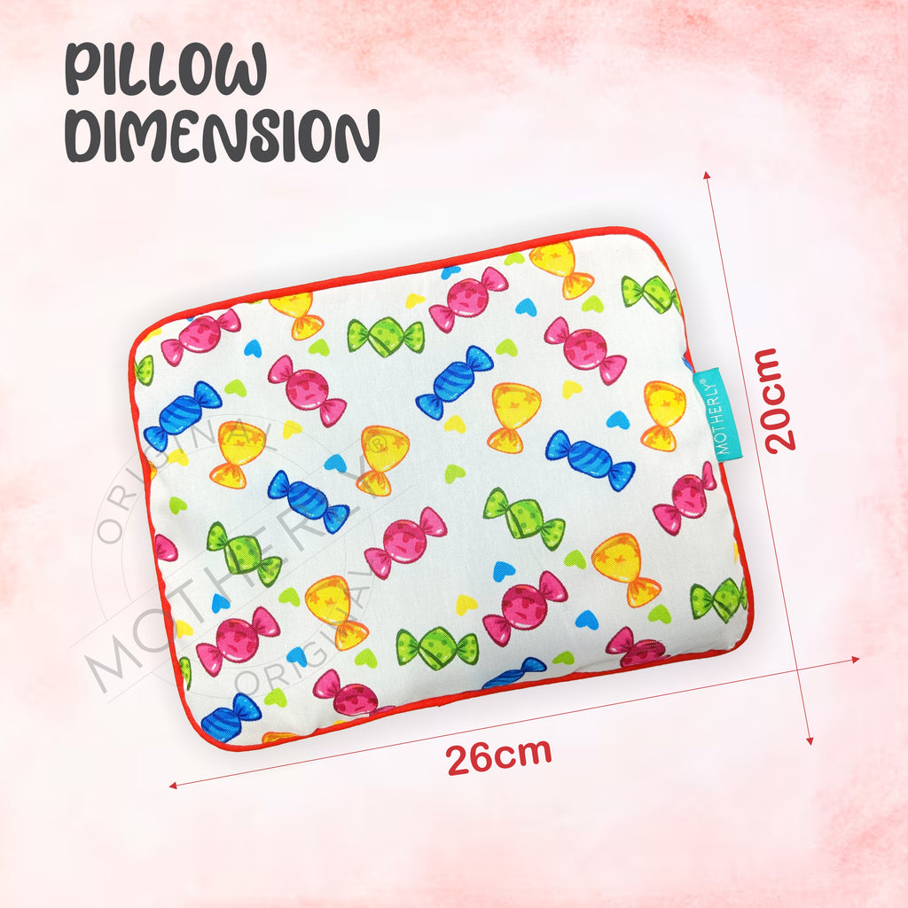 Motherly Mustard Seeds (Coated with Neem Oil) Pillow for Newborn Baby | Cotton Round Head Shaping Baby Pillow | Gifting 0-12 Months - MOTHERLY