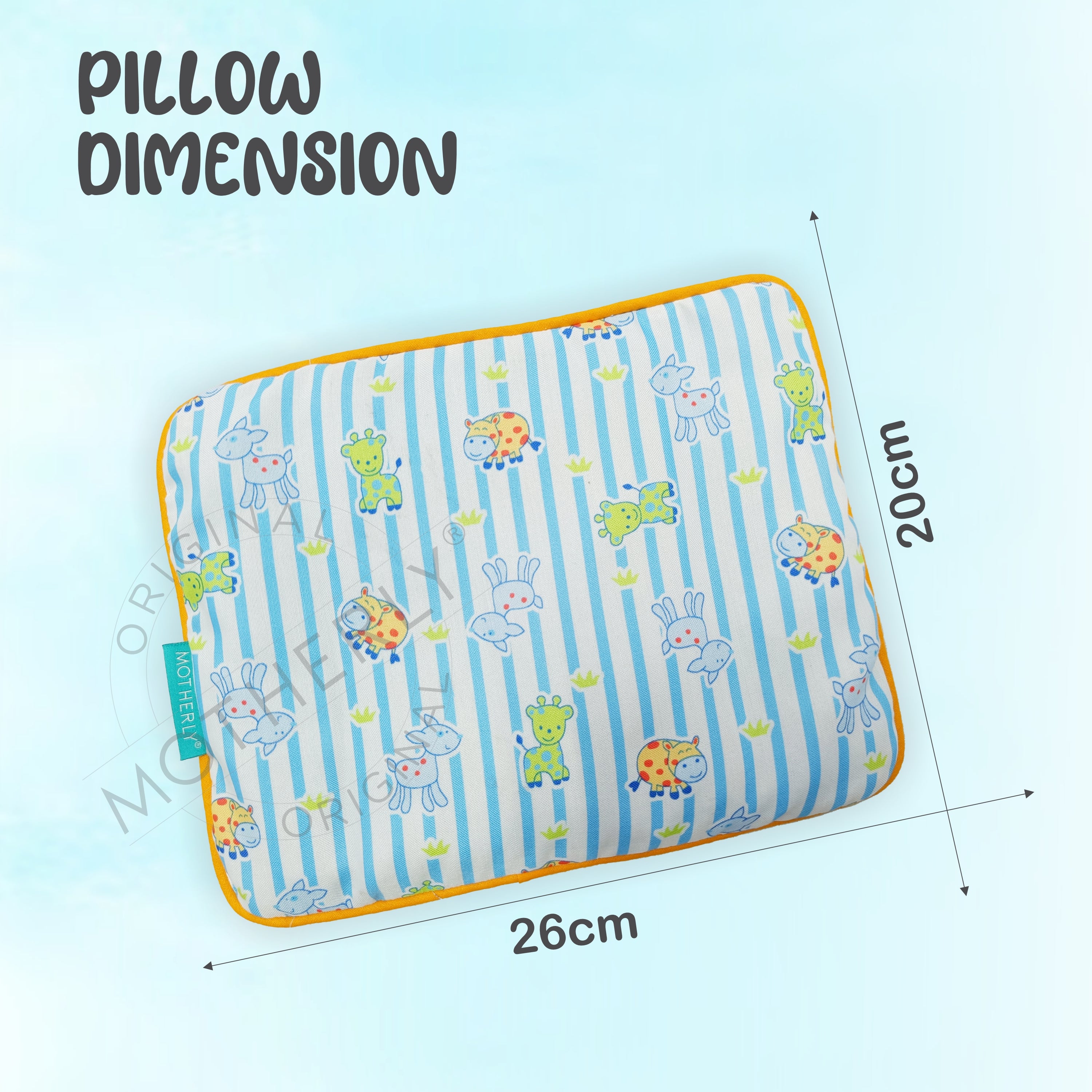 Motherly Mustard Seed Pillow for Newborns (0–12 Months) – Neem-Coated, Cotton Head Shaping Pillow for Gifting - Animal
