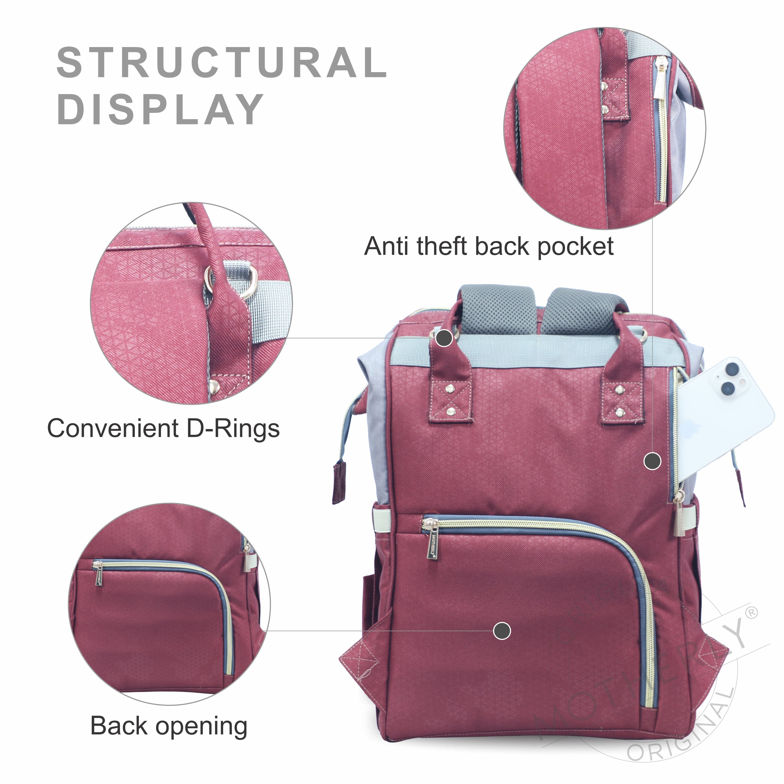 Motherly Everyday Stylish Babies Diaper Bags for Mothers |6 Month Warranty - MOTHERLY