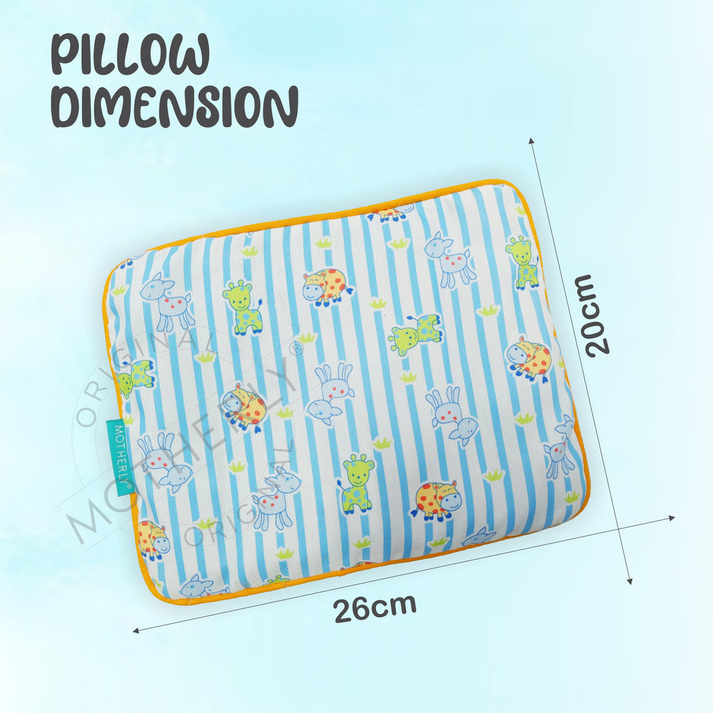 Motherly Mustard Seeds (Coated with Neem Oil) Pillow for Newborn Baby | Cotton Round Head Shaping Baby Pillow | Gifting 0-12 Months - MOTHERLY