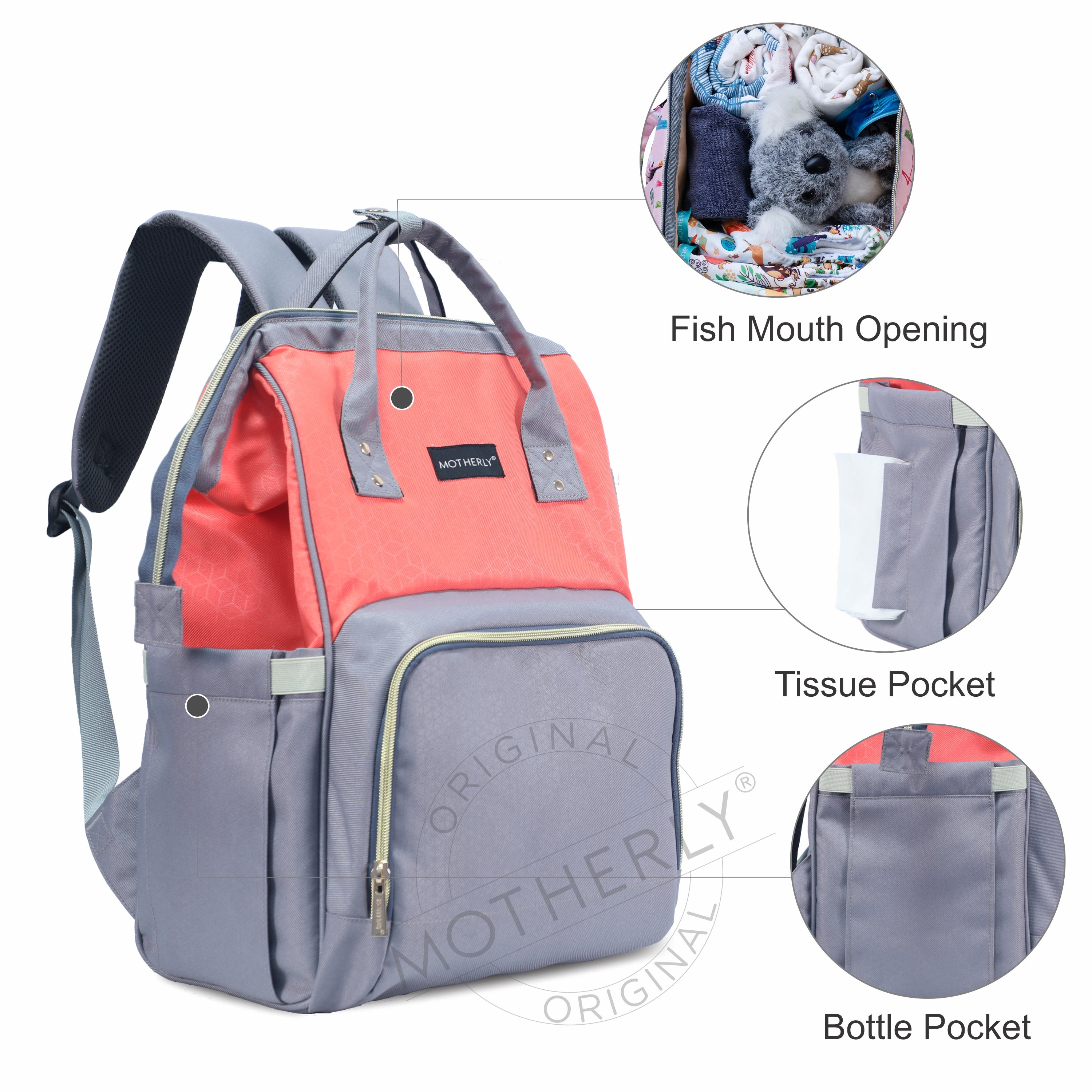 Motherly Everyday Stylish Babies Diaper Bags for Mothers |6 Month Warranty - MOTHERLY