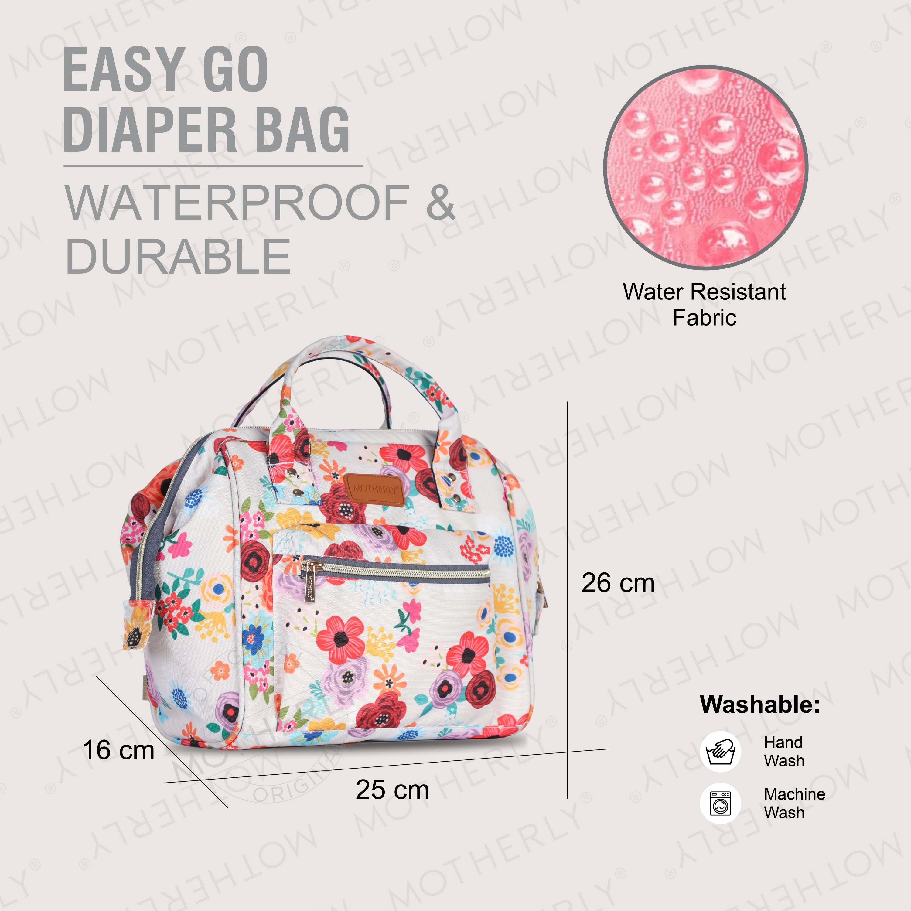 Motherly Nano Diaper Bag for Mothers | Small Diaper handbag for mom for Travel - MOTHERLY