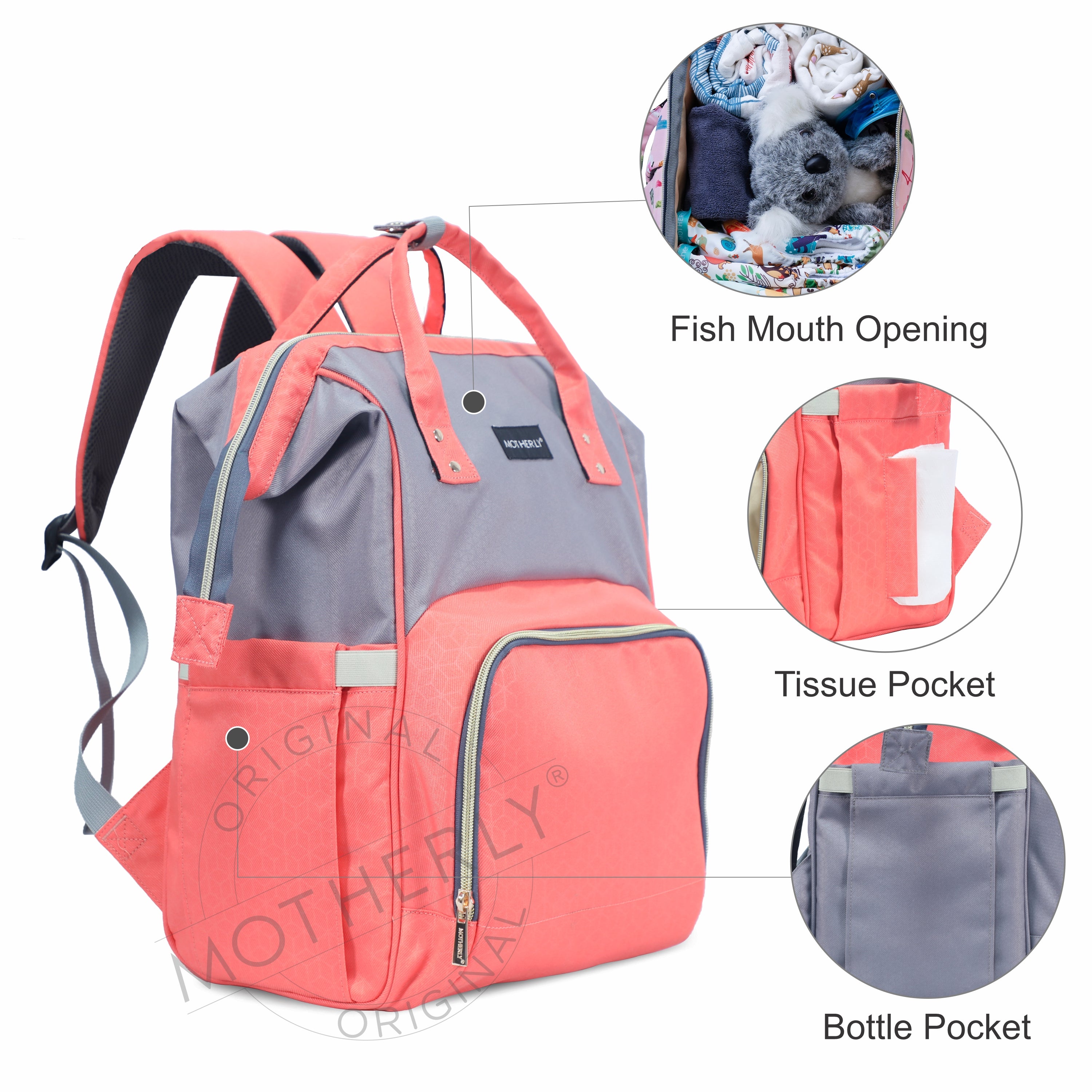 Motherly Everyday Stylish Babies Diaper Bags for Mothers |6 Month Warranty - MOTHERLY
