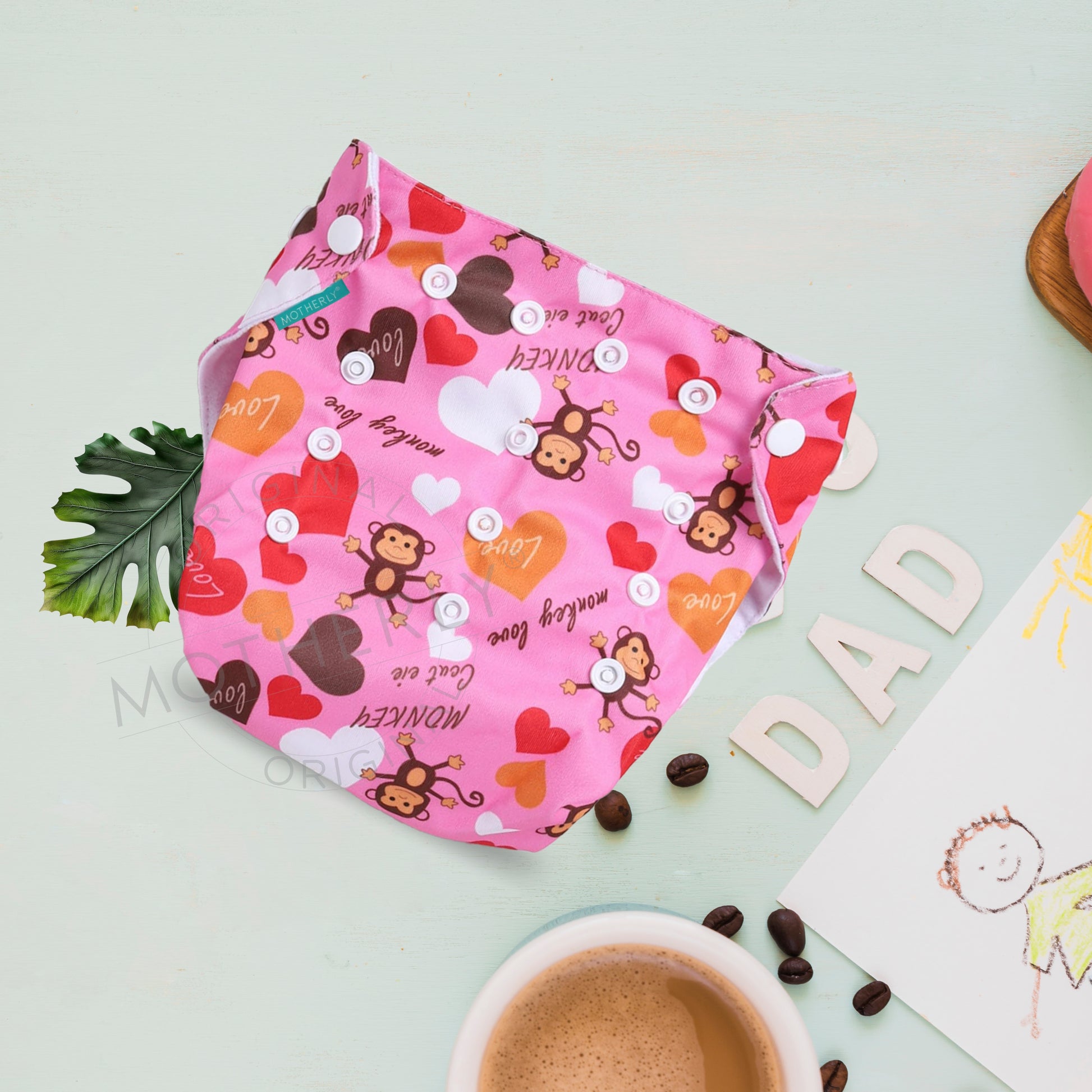 Motherly Newborn Baby Reusable Cloth Diapers,Infant Diaper Nappies Pack of 2 - MOTHERLY