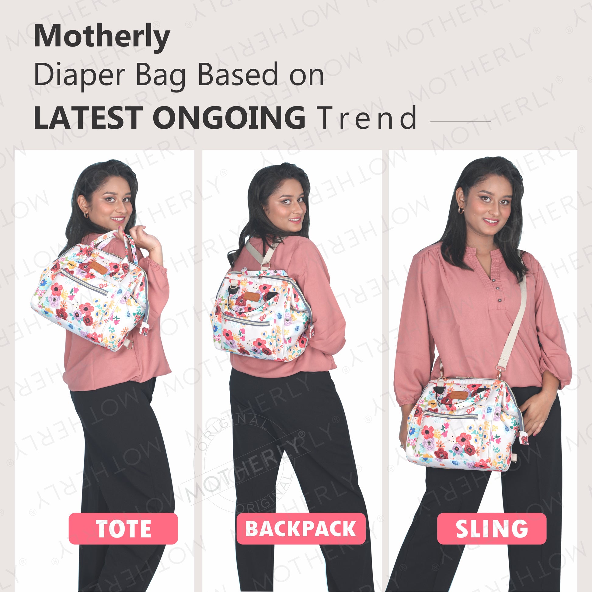 Motherly Nano Diaper Bag for Mothers | Small Diaper handbag for mom for Travel - MOTHERLY