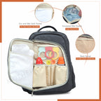 Motherly Solid Color Diaper Bag for Mothers for Travel, Maternity Bag for Newborn Baby, Mothers Travelling Bag, Multiple Pocket Water Resistant Baby Bag, Hospital Bag for moms with Offers - MOTHERLY