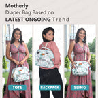 Motherly Nano Diaper Bag for Mothers | Small Diaper handbag for mom for Travel - MOTHERLY