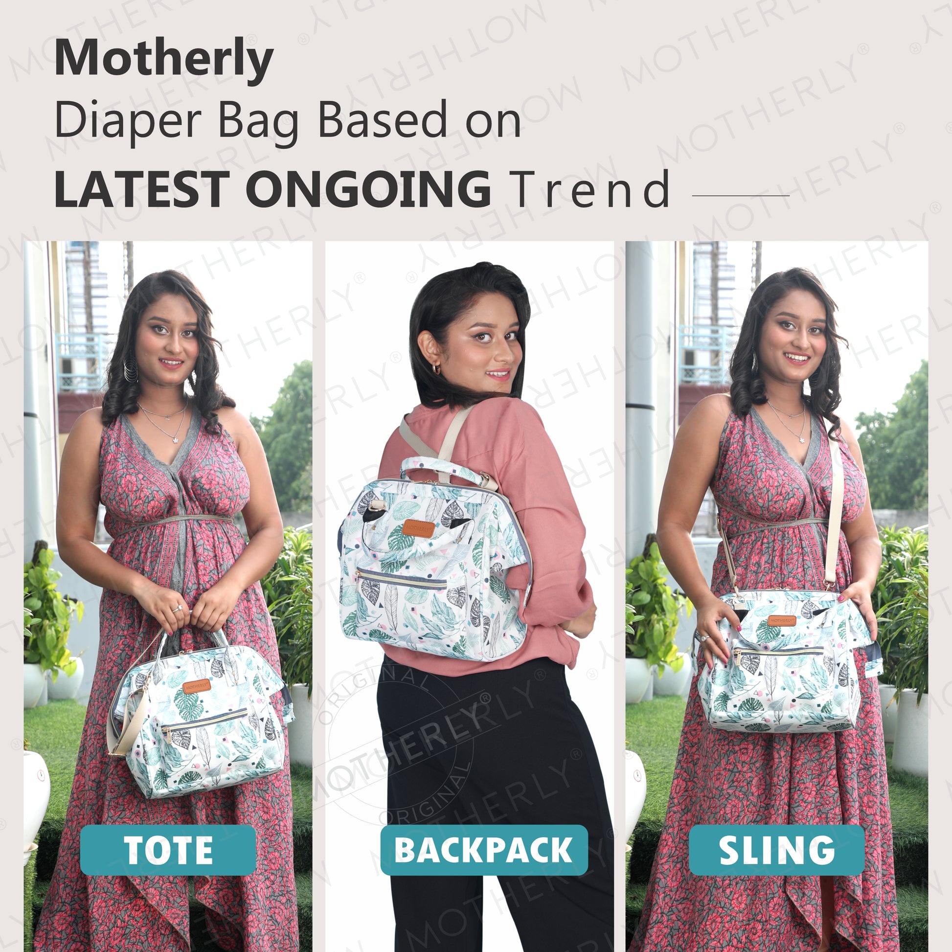 Motherly Nano Diaper Bag for Mothers | Small Diaper handbag for mom for Travel - MOTHERLY