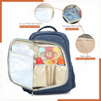 Motherly Solid Color Diaper Bag for Mothers for Travel, Maternity Bag for Newborn Baby, Mothers Travelling Bag, Multiple Pocket Water Resistant Baby Bag, Hospital Bag for moms with Offers - MOTHERLY