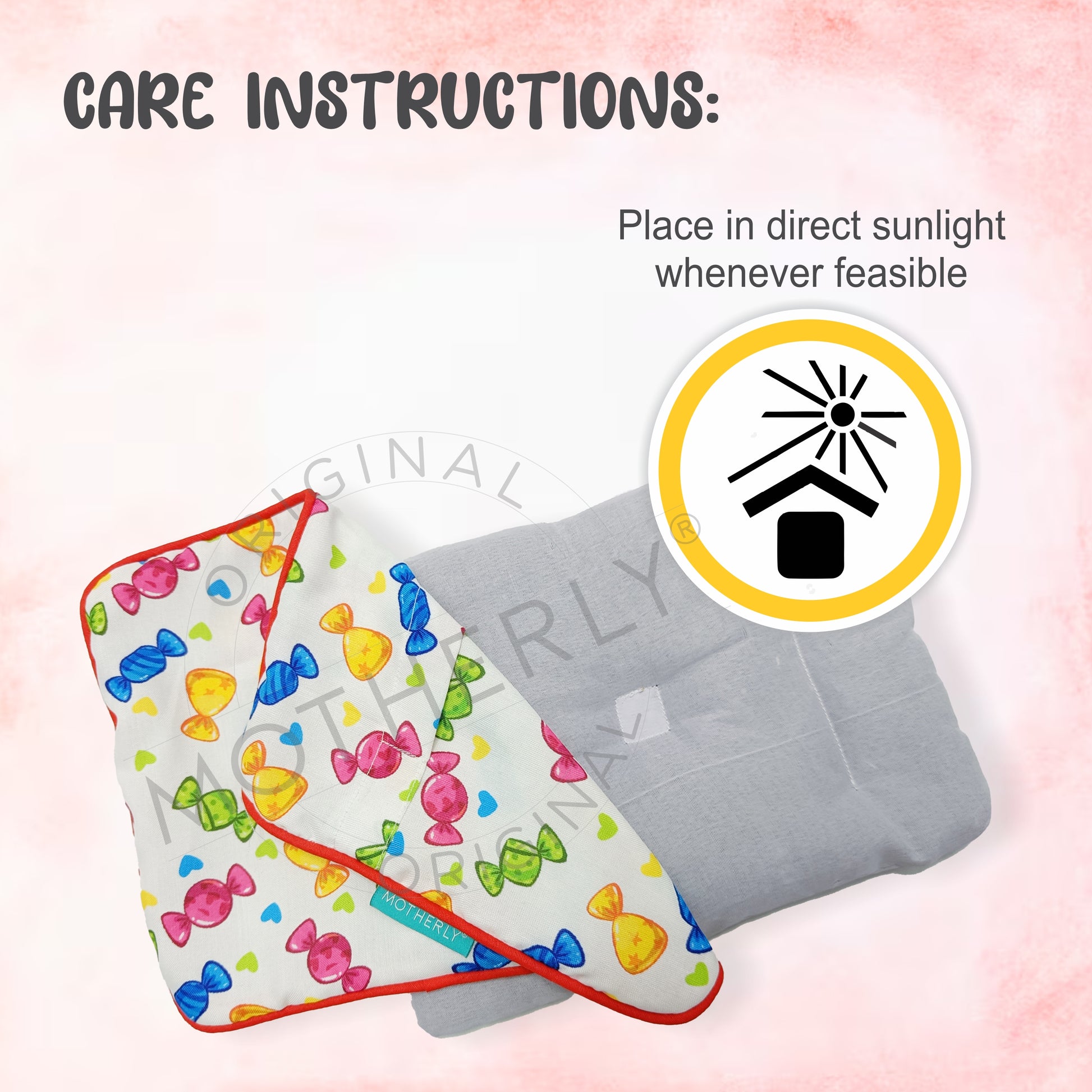 Motherly Mustard Seeds (Coated with Neem Oil) Pillow for Newborn Baby | Cotton Round Head Shaping Baby Pillow | Gifting 0-12 Months - MOTHERLY