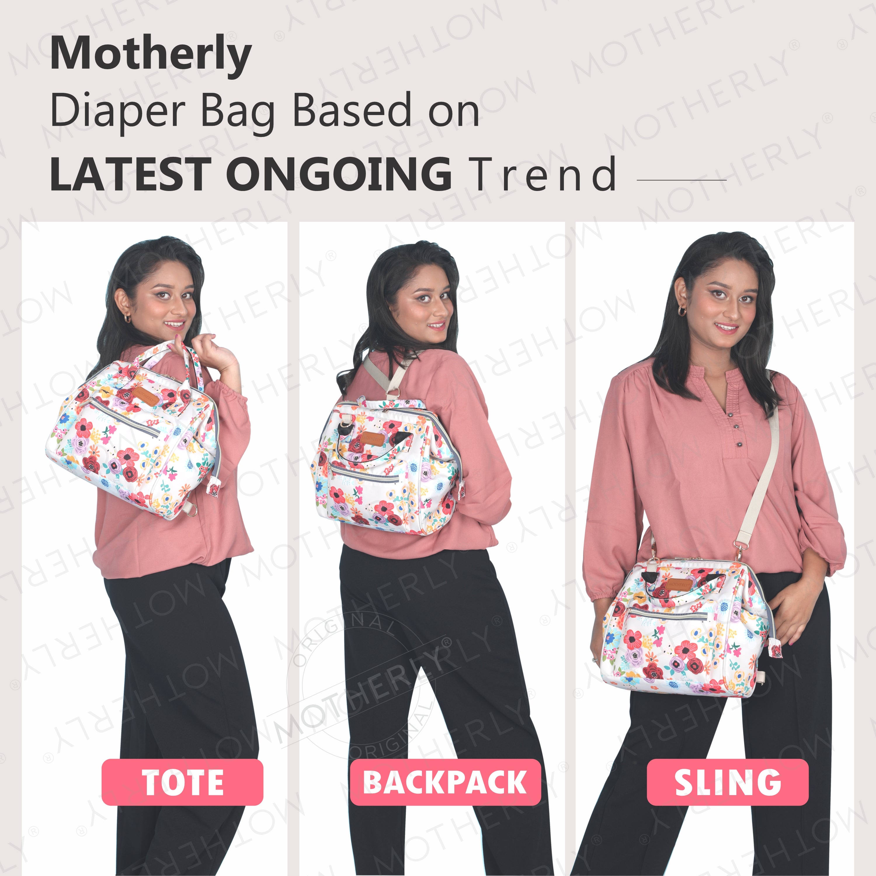 Motherly Nano Diaper Bag for Mothers | Small Diaper handbag for mom for Travel - MOTHERLY