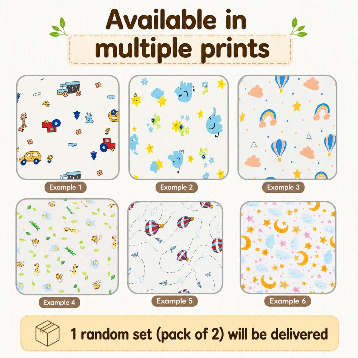 Motherly Muslin Swaddle Wrap & Burp Cloth – Soft, Breathable Blanket for Newborns (Pack of 2, Unisex Gift)