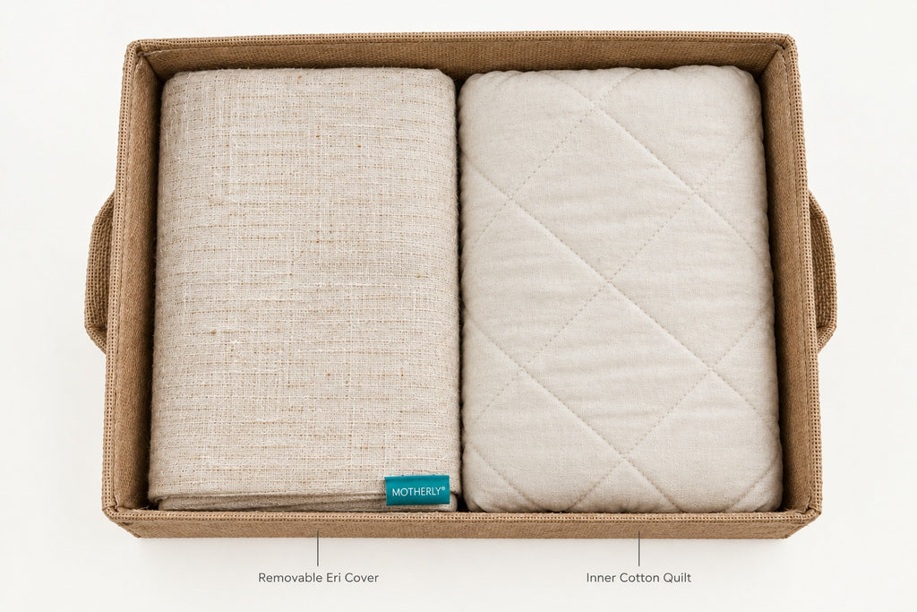 Motherly Eri Silk Reversible Infant Blanket Set