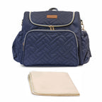 Motherly Diaper Quilted Diaper Bag for Mothers for Travel with Changing Mat - Spacious Diaper Bags for Mom | Baby Bag with Multi-Pocket Design | Maternity Bags for Mother and Baby (Black) - MOTHERLY