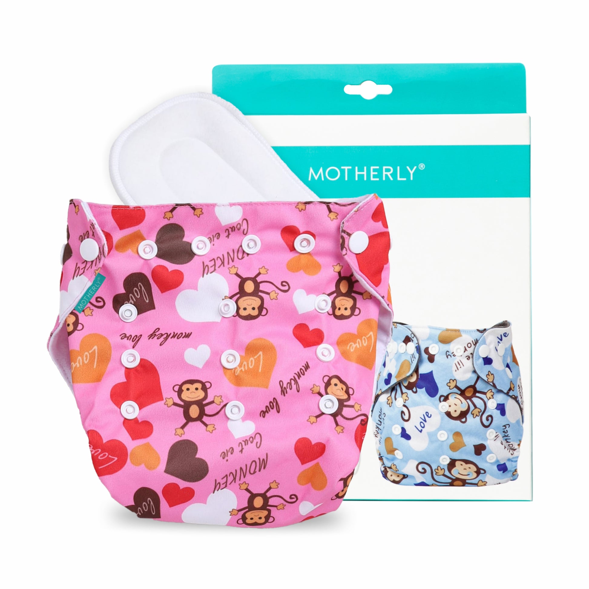Motherly Newborn Baby Reusable Cloth Diapers,Infant Diaper Nappies Pack of 2 - MOTHERLY
