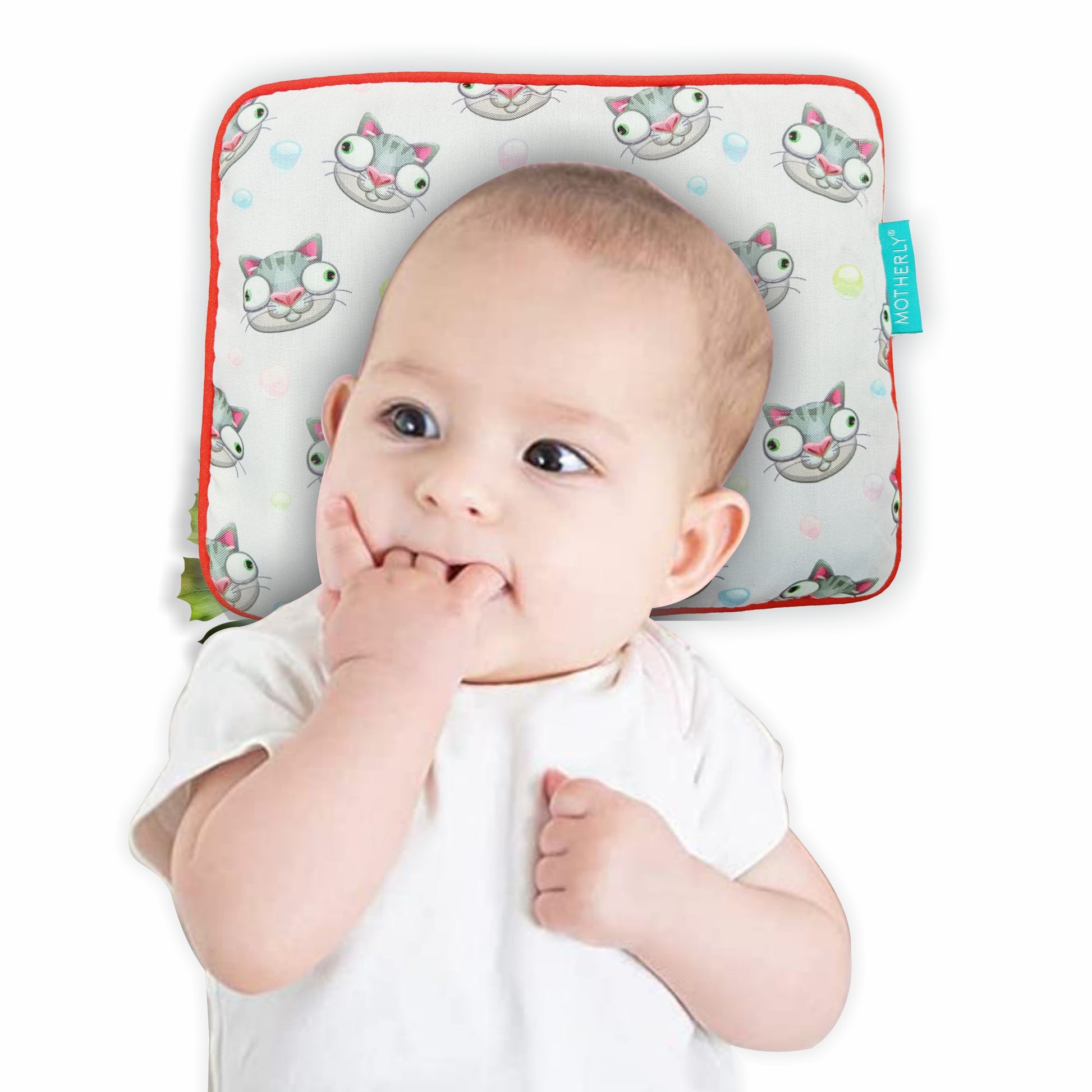 Motherly Mustard Seeds (Coated with Neem Oil) Pillow for Newborn Baby | Cotton Round Head Shaping Baby Pillow | Gifting 0-12 Months - MOTHERLY