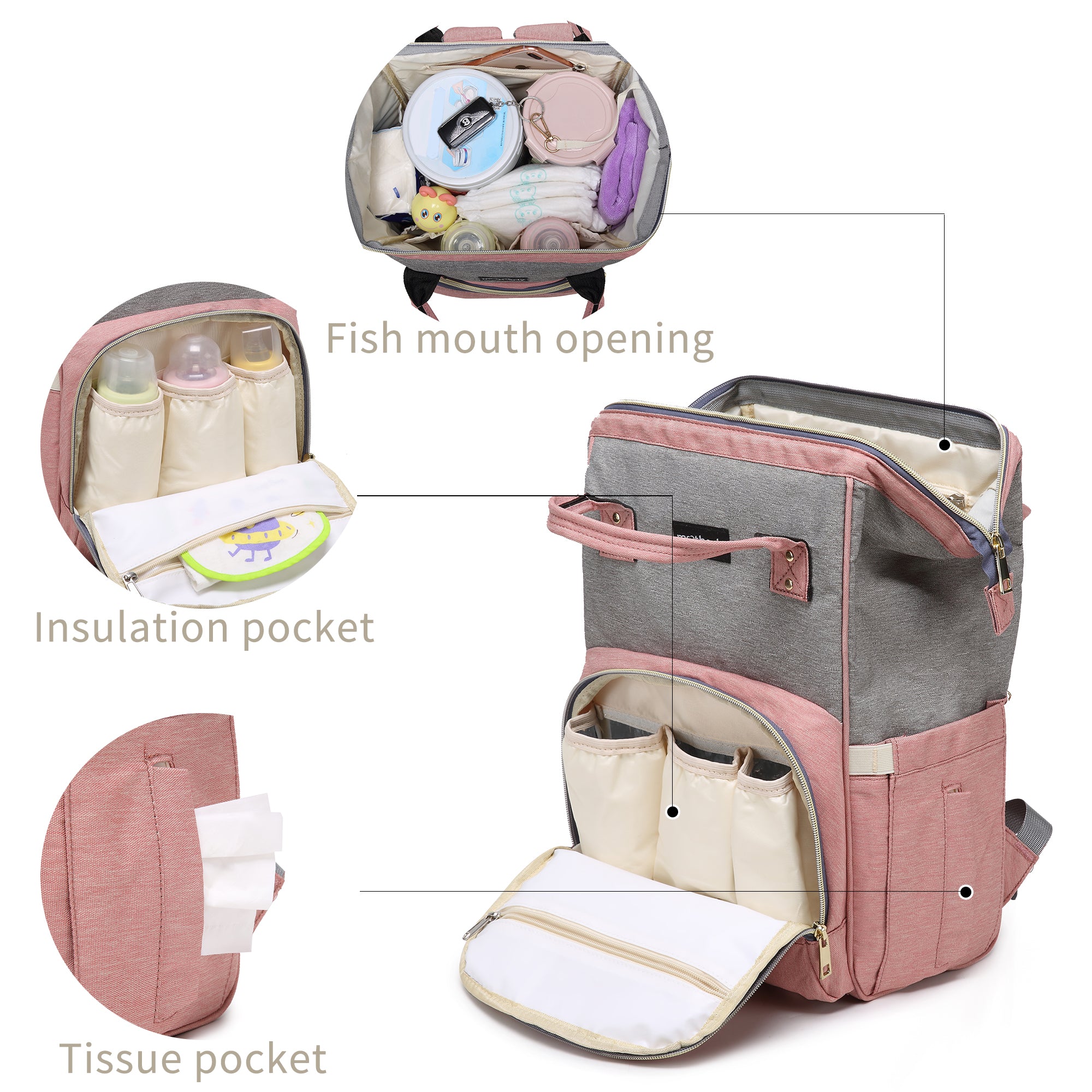 Jessica Simpson Charity 3Pc Diaper Backpack Set, Champagne | Babies R Us  Canada