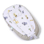Pearly Parlor Baby Bed Nest With Pillow -Gray Giraffe