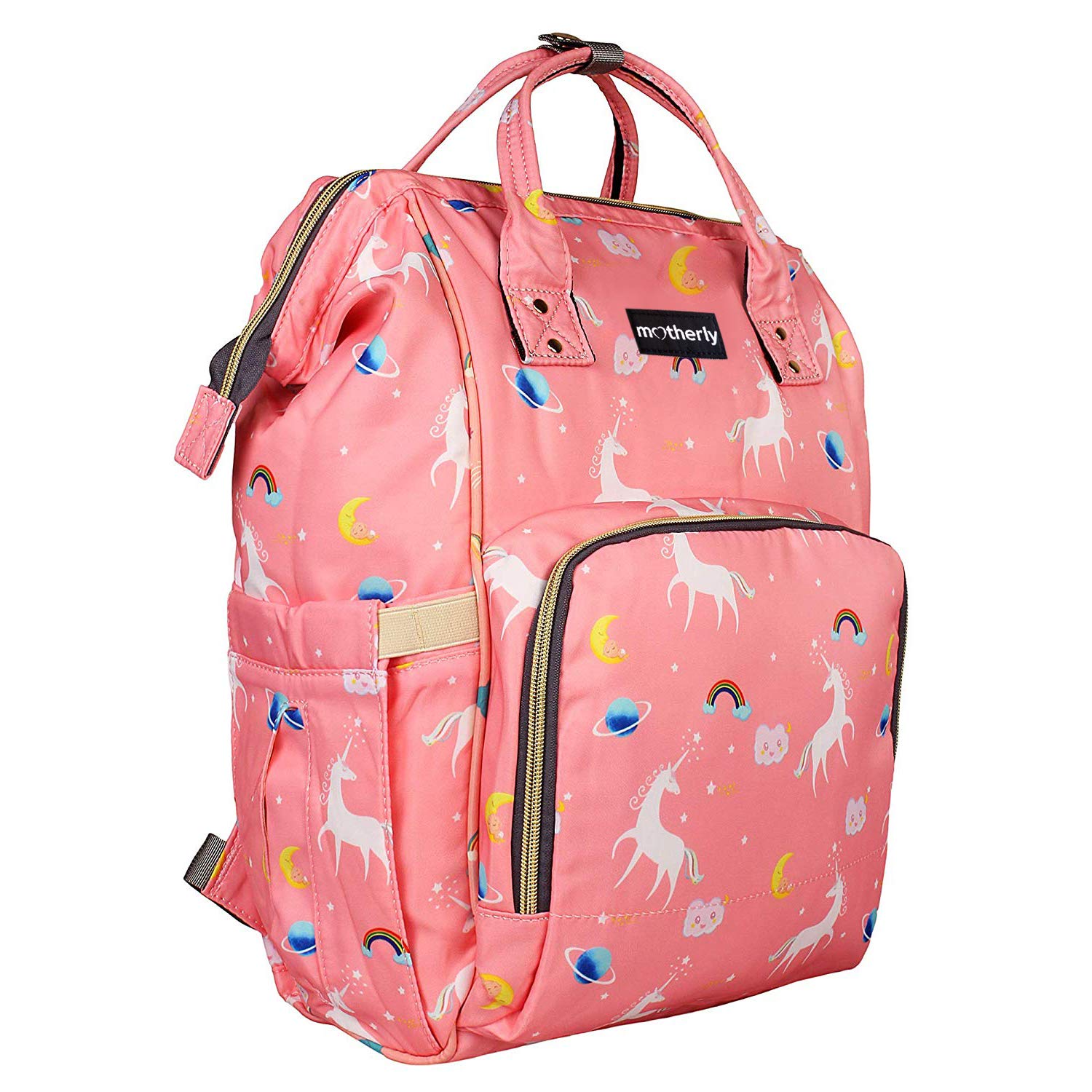 Motherly Elegant Diaper Bag for Mothers for Travel, Maternity Bag for Newborn Baby, Mothers Travelling Bag, Multipocket Water Resistant Baby Bag, Hospital Bag for Moms with Warranty - MOTHERLY