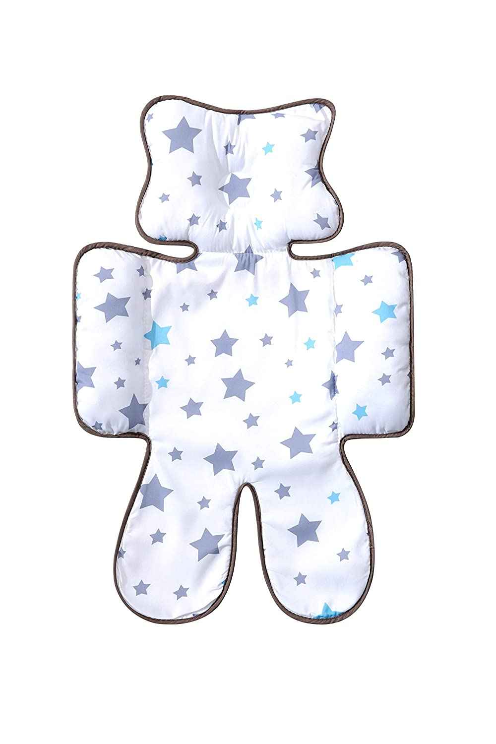 Starry Sky Baby Stroller Seat Cushion - Grey Star