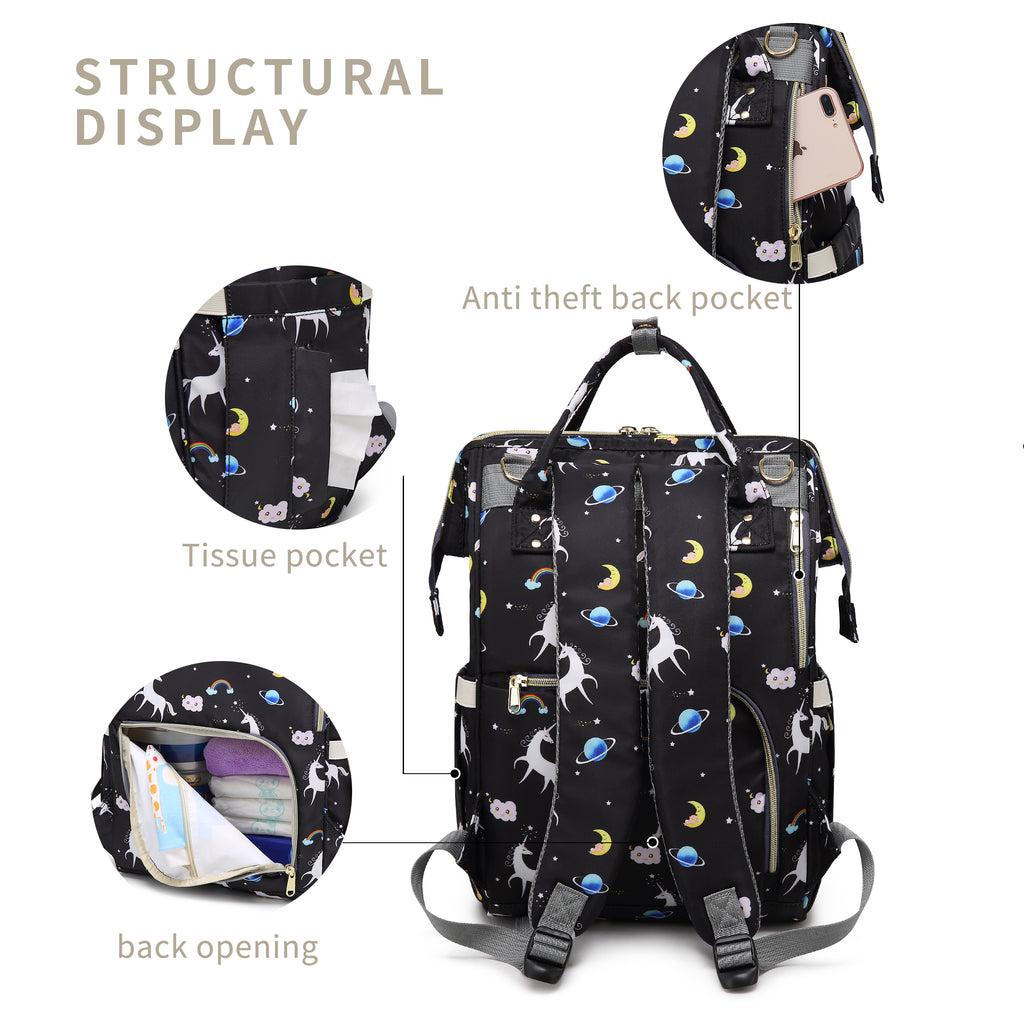 Motherly Elegant Diaper Bag for Mothers for Travel, Maternity Bag for Newborn Baby, Mothers Travelling Bag, Multipocket Water Resistant Baby Bag, Hospital Bag for Moms with Warranty - MOTHERLY