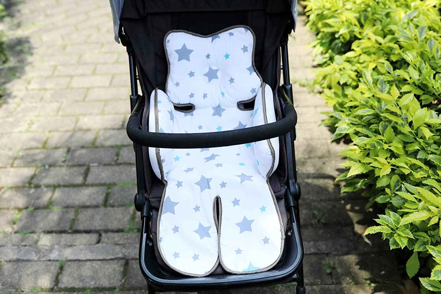 Starry Sky Baby Stroller Seat Cushion - Grey Star