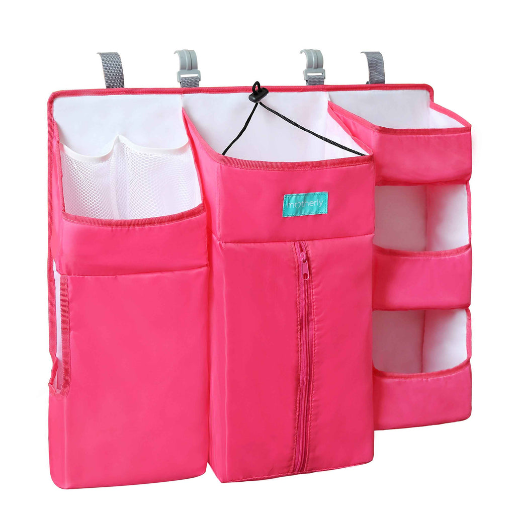 Crib Chronicles Portable Diaper Storage Crib Organizer-Pink