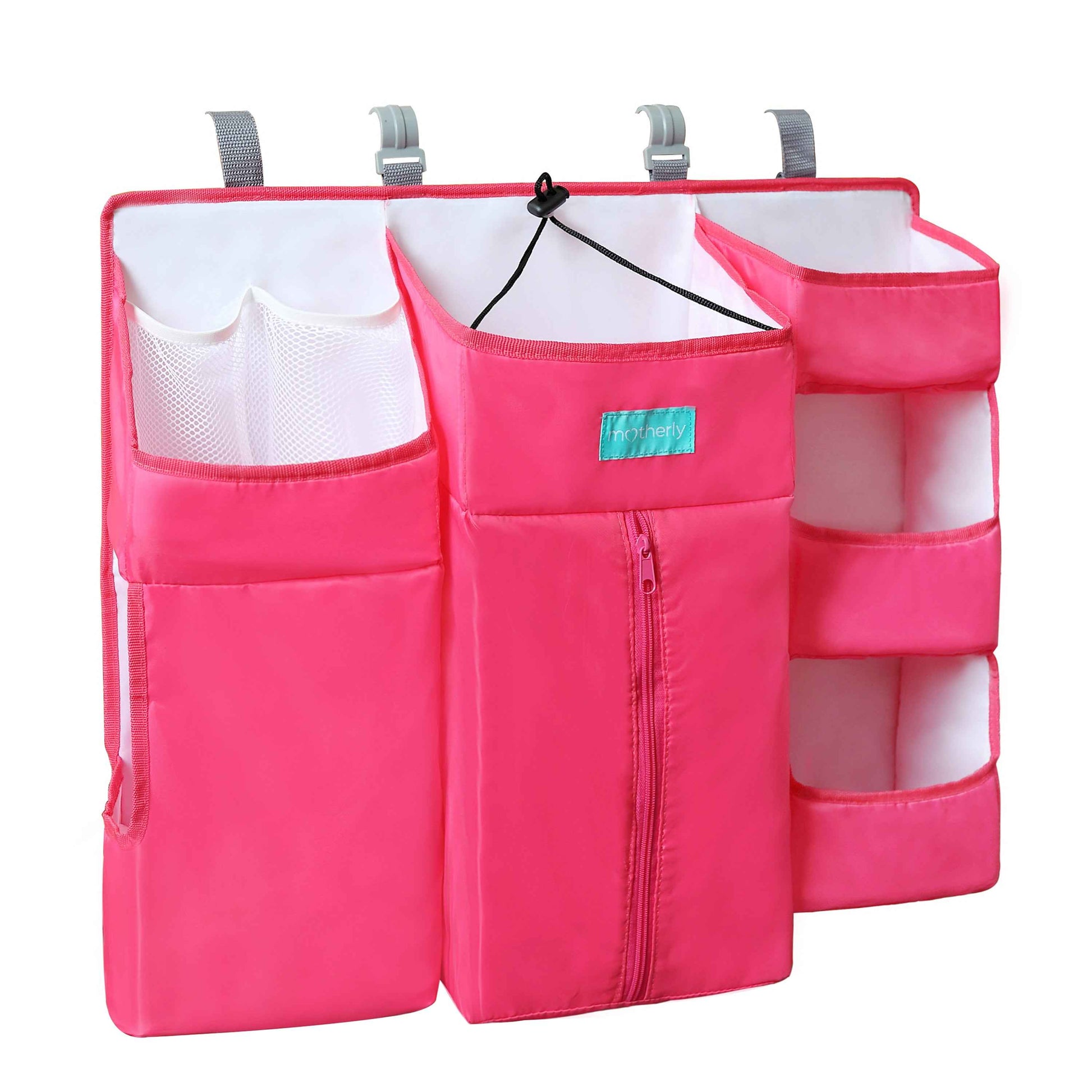 Crib Chronicles Portable Diaper Storage Crib Organizer-Pink