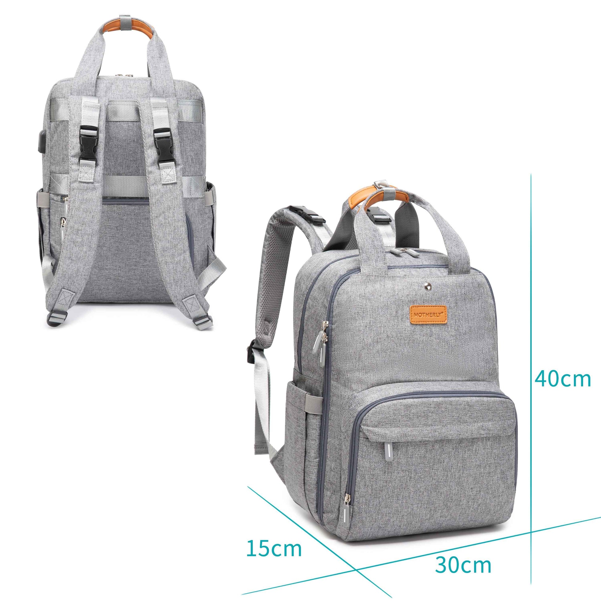 Grace and Glory Diaper Bags - Gray