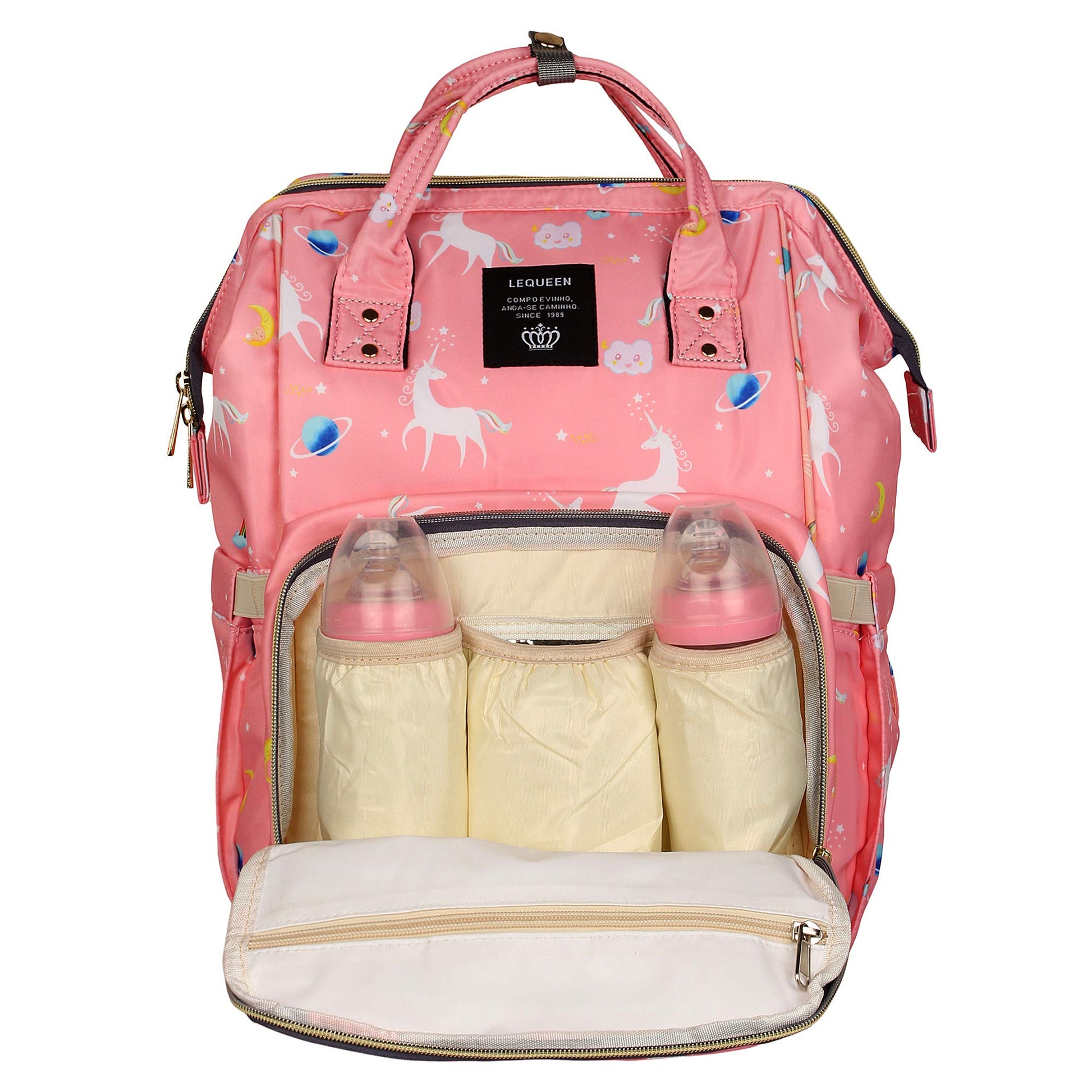 Motherly Elegant Diaper Bag for Mothers for Travel, Maternity Bag for Newborn Baby, Mothers Travelling Bag, Multipocket Water Resistant Baby Bag, Hospital Bag for Moms with Warranty - MOTHERLY