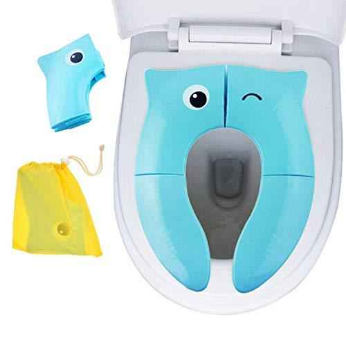 Motherly Perry Porter Travel Friendly Foldable Potty Trainer Seat Cover for Babies Toilet Training (Pink)