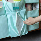 Crib Chronicles Portable Diaper Storage Crib Organizer-Sky Blue