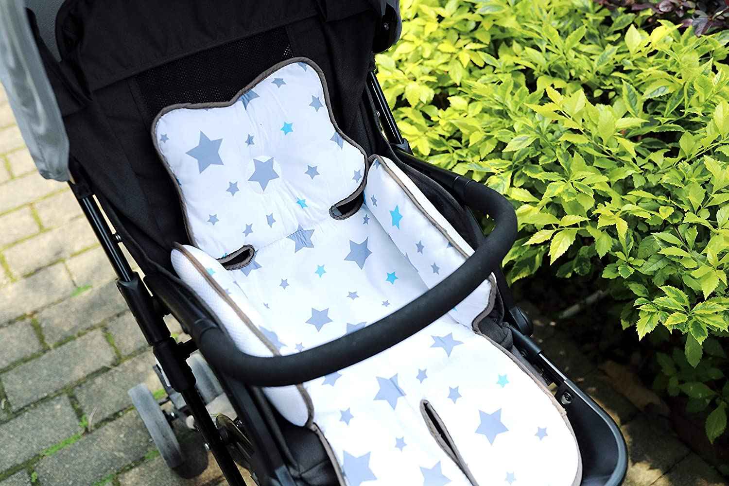 Starry Sky Baby Stroller Seat Cushion - Grey Star