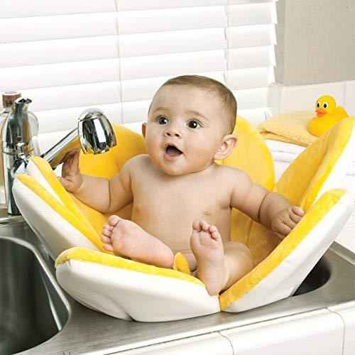 Budding Blooms Baby Bath Pad - White Yellow