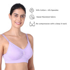 Motherly Maternity Bra Padded Breastfeeding Nursing Bras for Women with Removable Pads (Medium, Grey + Skin) - MOTHERLY